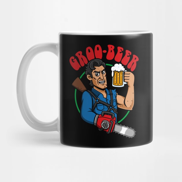 Grobeer Funny Beer Drinking Horror Movie Groovy Hero by BoggsNicolas